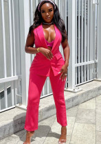 Women sleeveless Top and trousers Casual two-piece set Women sleeveless Top and trousers Casual two-piece set