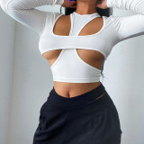 Women long-sleeved Tank Top T-shirt two-piece set