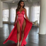 Women Sexy Slit Strap Dress
