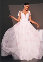 Women strap Formal Party Printed Evening Dress