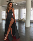 Women Sexy Slit Strap Dress
