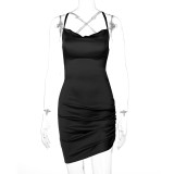Women summer Career suspender Solid sleeveless sexy Dress