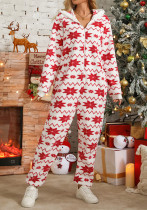 Christmas Women Fall and Winter Long-sleeved Printed Jumpsuit Christmas Women Fall and Winter Long-sleeved Printed Jumpsuit