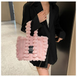 Women winter letter chain shoulder messenger bag tote bag