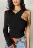 Women Slash Shoulder Casual Top