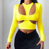 Women long-sleeved Tank Top T-shirt two-piece set