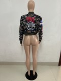 Women's Autumn Winter Camouflage Print Casual Jacket