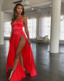 Women Sexy Slit Strap Dress