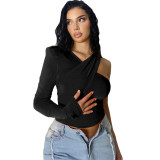 Women Slash Shoulder Casual Top