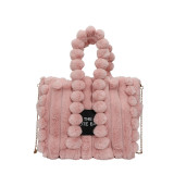 Women winter letter chain shoulder messenger bag tote bag