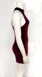 Women gold velvet sexy Bodycon Dress