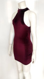 Women gold velvet sexy Bodycon Dress