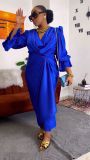 Women's clothing loose long Sleeve top long skirt two-piece set