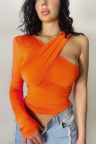 Women Slash Shoulder Casual Top