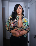 Spring jacquard women's long sleeve turndown collar short jacket