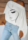 fashionable Casual printed long-sleeved loose women's slash-shoulder bat shirt