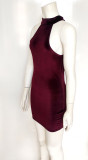 Women gold velvet sexy Bodycon Dress