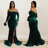 Women Solid slit dress