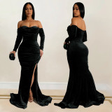 Women Solid slit dress