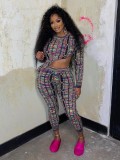 Women Casual Knitting long sleeve Top and Pants 2-piece set