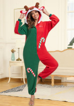 Women autumn and winter polar Fleece cute deer hooded Romper