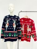 Christmas Plus Size Women autumn and winter deer red sweater