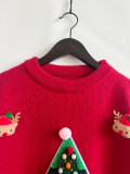 Autumn winter Christmas tree elk pullover sweater