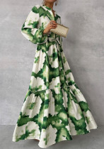 Women long sleeve printed dress Women long sleeve printed dress