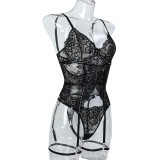 Women lace sequined Sexy Lingerie 2-piece set