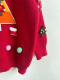 Autumn winter Christmas tree elk pullover sweater