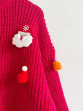 Santa Claus Round Neck Long-sleeved knitting pullover Sweater