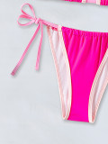 Women Sexy Backless V-neck Bikini Swimwear Two Pieces