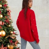 Plus Size Women autumn and winter Round Neck long sleeve Christmas deer knitting sweater