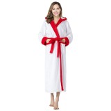Christmas Women hooded long-sleeved tie robe