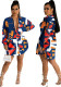 Casual Fashion Printed Shirt Multi-Color Casual Dress