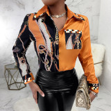 Sexy Fashion Printing Multi-Color Women's Shirt