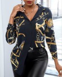 Sexy Fashion Printing Multi-Color Women's Shirt Dress