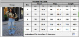 Women autumn flowers jacket and denim cargo pant two piece set