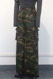 Women Cargo Casual camouflage pocket zipper trousers