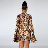 Women leopard sexy Bodycon Dress