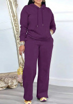 Women Casual Solid Hoodies and Pants Two Piece Set Women Casual Solid Hoodies and Pants Two Piece Set