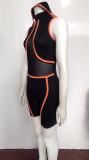 Women Mesh See-Through Sexy Patchwork Striped Jumpsuit