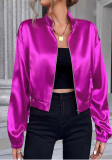 Women Autumn and Winter Zipper Long Sleeve Casual Jacket