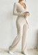 Women Irregular Long Sleeve Sweater Wide Leg Pants Two Piece Set