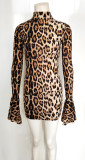 Women leopard sexy Bodycon Dress