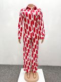 African Suit Women Loose Long Sleeve Shirt Trousers Women Autumn Casual Two-Piece Set