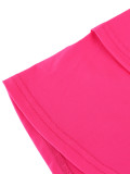 Plus Size Women Ruffle Sleeve Lace Pocket V-Neck Top and Skirt Set