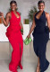 Elegant Women Flower Halter Slit Long Dress