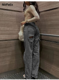 High Waist Ripped Slim Fashion Denim Pants