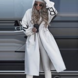 Women Casual Hoodies Patchwork Jacket